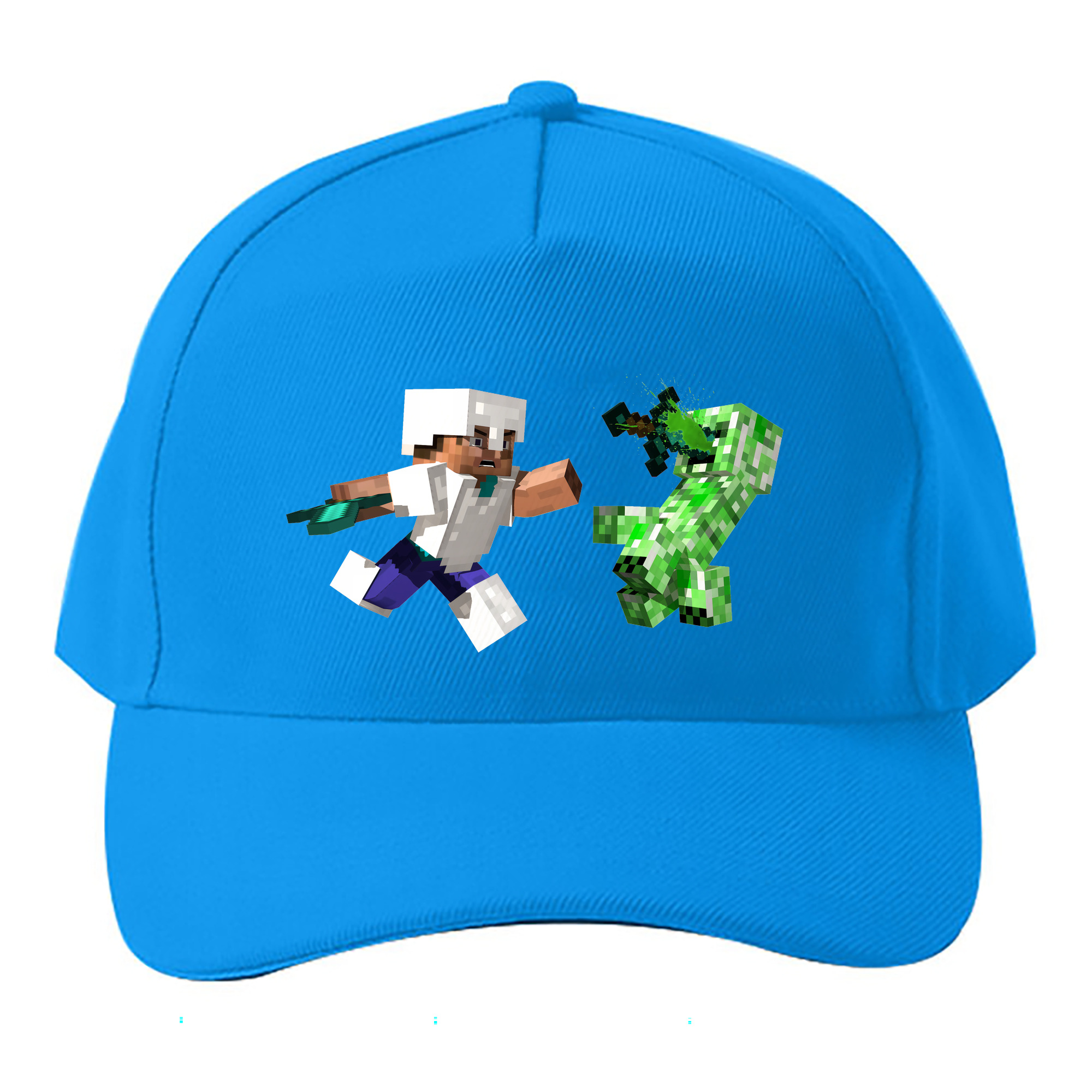 （画像用） マインクラフト ブロックの世界 Minecraft MC Block world ベースボールキャップ 綿100％ 男女兼用 帽子 スポーツ
